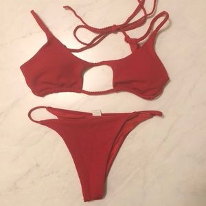 Red bikini size small never worn!